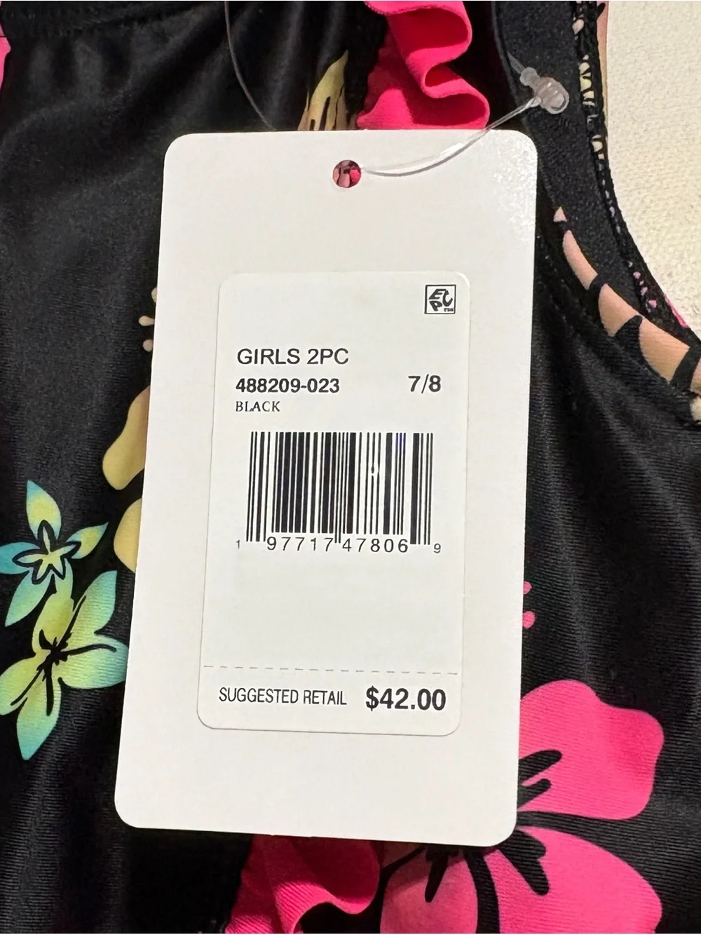 Hurley Girls 2-Piece Ruffle Tankini Swim Set Floral Print Size M(7-8) NWT